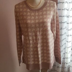 NEW Loft Lavender 🌸 Creme Crew Sweater Sz Large